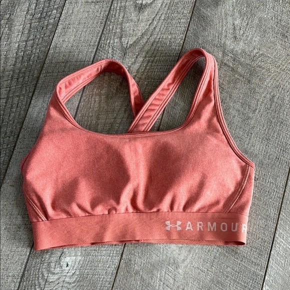 Under Armour Size Small Orange Athletic Sports Bra - Picture 6 of 6